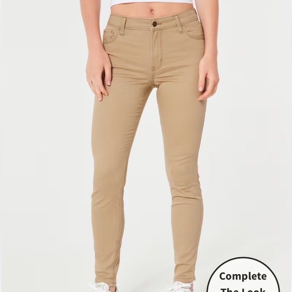 Hollister tan super skinny khaki jeans - Picture 2 of 6